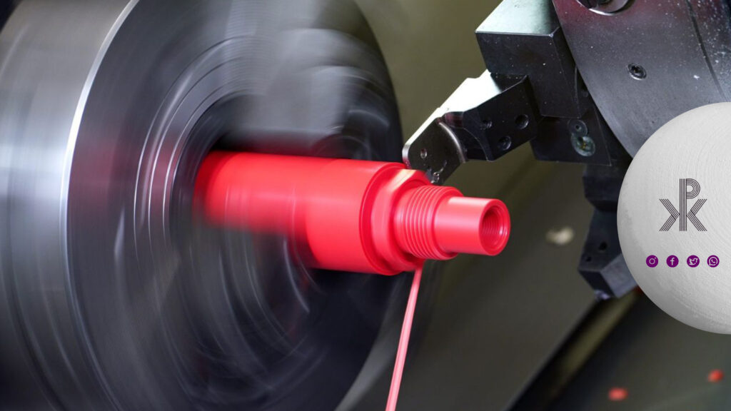 تراش میلگرد پلاستیکی با دستگاه تراش cnc