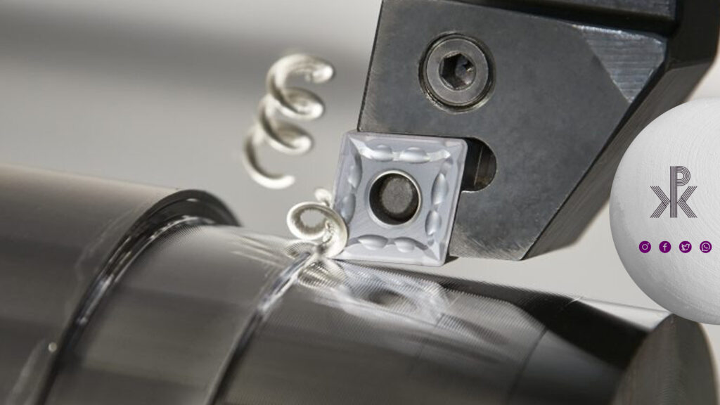 تراش شفت استیل با زاویه درست و با اینسرت تراشکاری