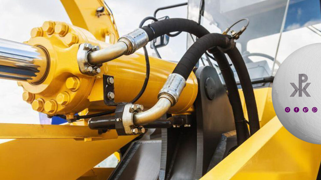 جک روغنی متصل به بیل مکانیکی