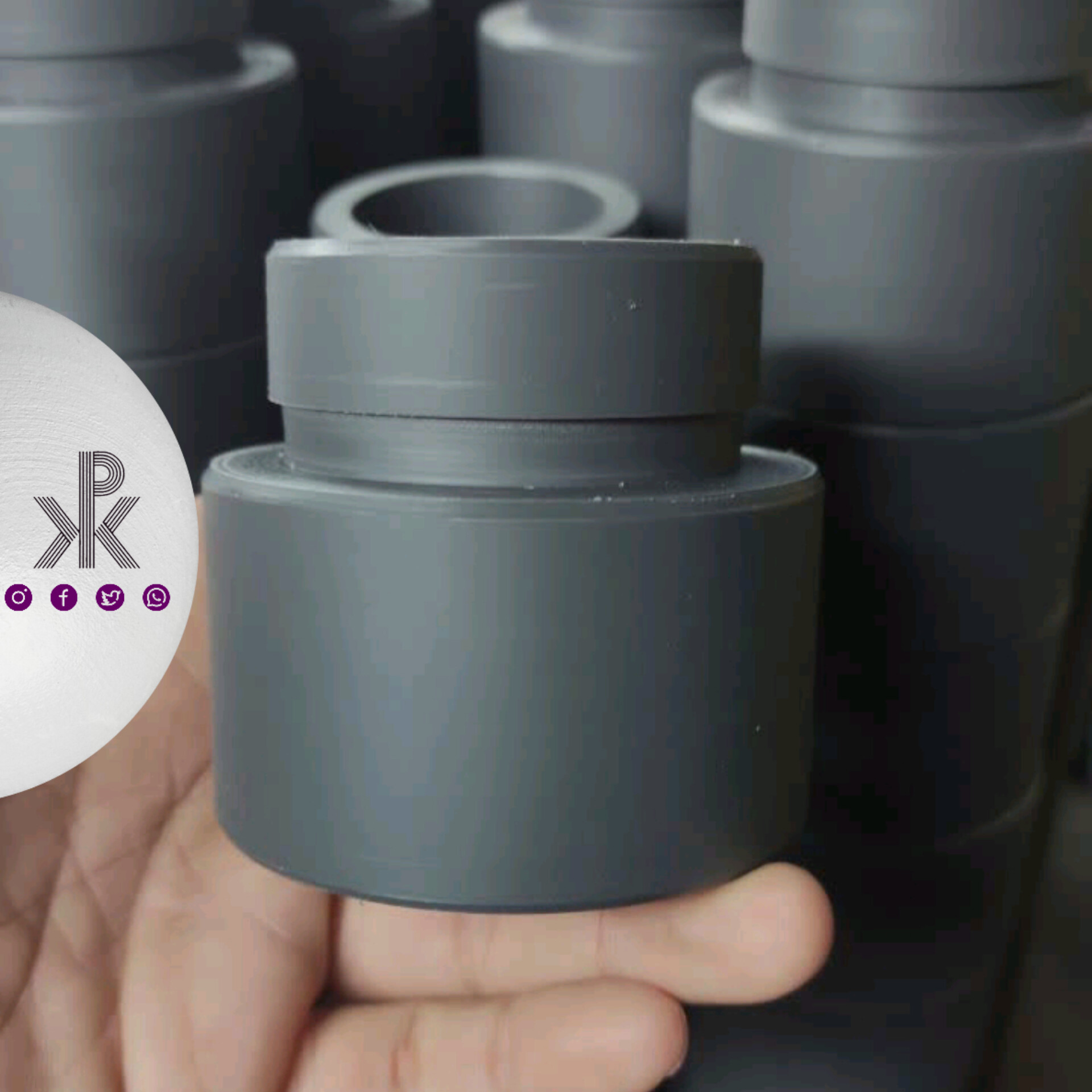 ساخت دی الکتریک با جنس upvc خاکستری در پکیلون